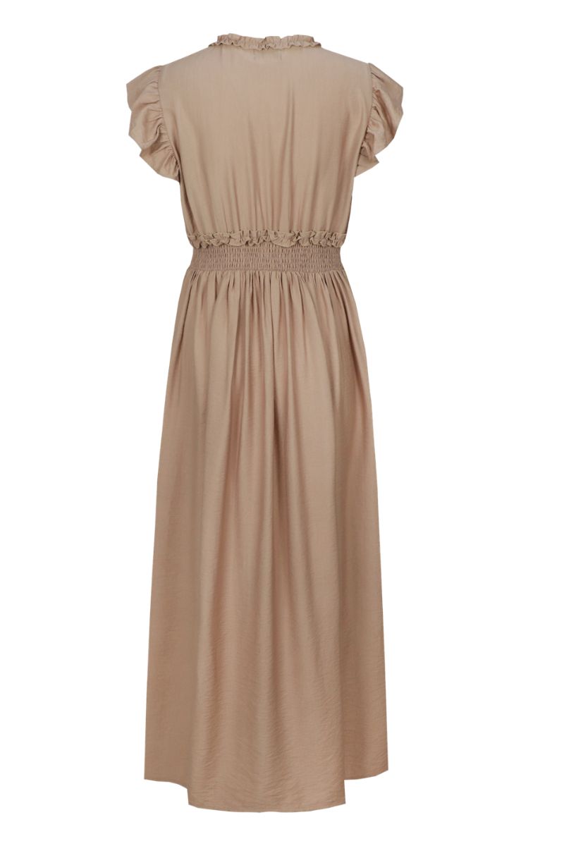 Dilja Dress Khaki | veelzijdige jurk bij {{ site_title }}